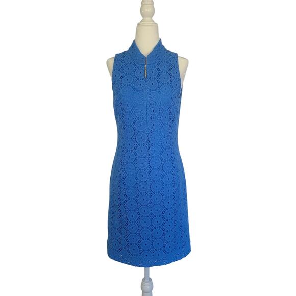 Lilly Pulitzer Blue Lace Dress M - Picture 1 of 6